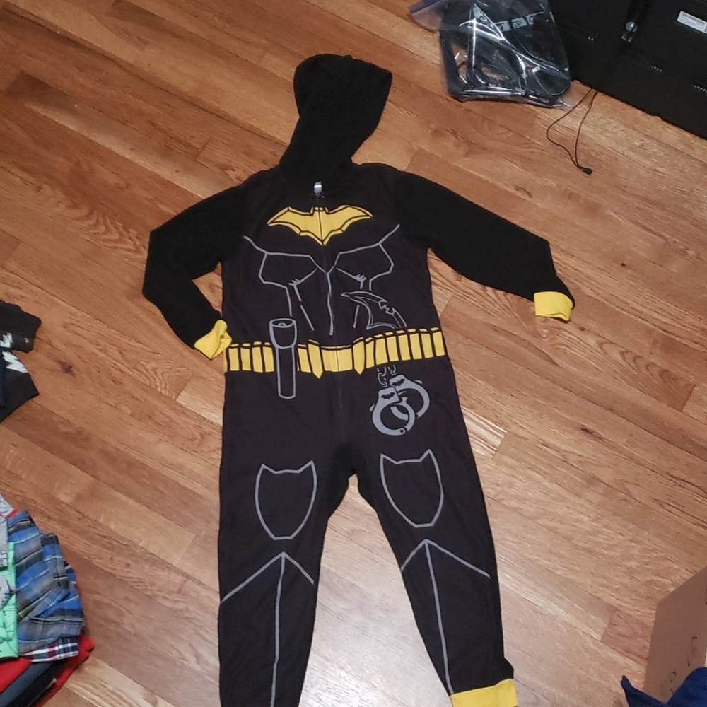 Batman zip up pajama onesie